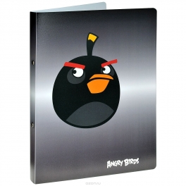 Папка на кольцах "Angry Birds" серая
