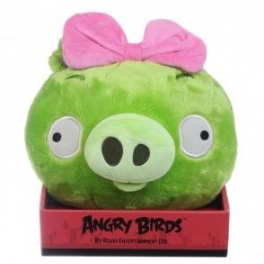 Мягкая игрушка "Angry Birds" - Зелёная Свинка-девочка Green Pig Girl 20 см