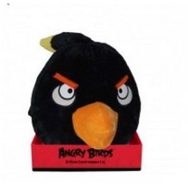 Мягкая игрушка "Angry Birds" - Чёрная Птица Black Bird 20см на платформе
