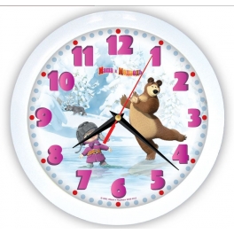 Часы настенные "Маша и Медведь" - "Зима"
