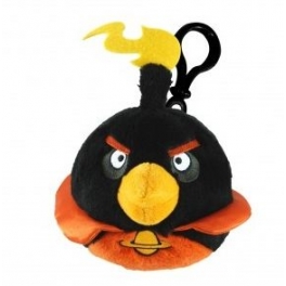 Плюшевая игрушка-подвеска "Angry Birds" - Черная птица Black Bird