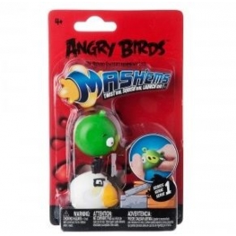 Набор из 2-х игрушек-мялок "Angry Birds" - зелёная и белая