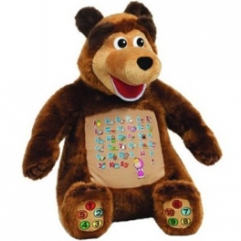 Мягкая игрушка "Маша и Медведь" - "Мишка обучающий" в дисплее 38 см