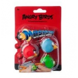 Набор из трёх игрушек-мялок "Angry Birds" - красная, синяя, зелёная