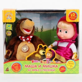 Мягкая игрушка "Маша и Медведь" - "Миша и Маша разговаривают"