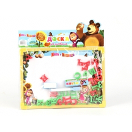 Доска для рисования "Маша и Медведь" - "В саду" с буквами