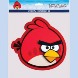 Стикеры фигурные "Angry Birds" - 3D