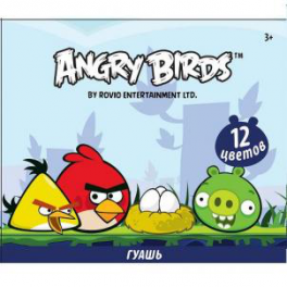 Гуашь "Angry Birds" - 12 цветов