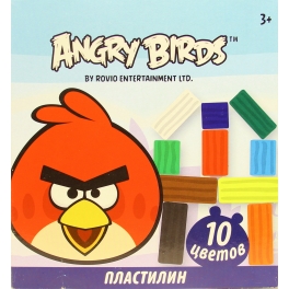 Пластилин "Angry Birds" - 10 цветов