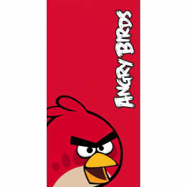 Полотенце махровое "Angry Birds" - с красной птичкой в углу 70*140
