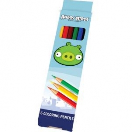 Карандаши цветные "Angry Birds" - "Шестигранные" - 6 цветов