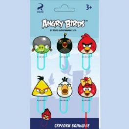 Скрепки большие "Angry Birds"