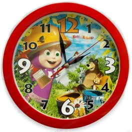 Часы настенные "Маша и Медведь" - "День маляра"