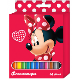 Фломастеры "Disney" - Минни - 24 цвета