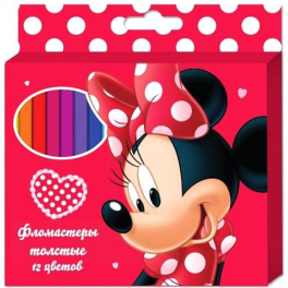 Фломастеры "Disney" Минни - толстые - 12 цветов