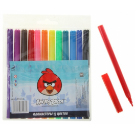 Фломастеры "Angry Birds" - 12 цветов 