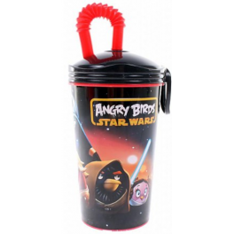 Стакан "Angry Birds" с соломинкой, 430 мл