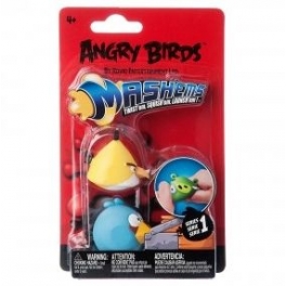 Набор из 2-х игрушек-мялок "Angry Birds" - синяя и желтая 