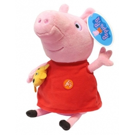 Мягкая игрушка озвученная "Свинка Пеппа" - "Пеппа с игрушкой"