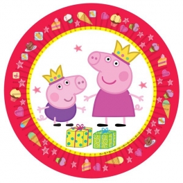 Тарелка картонная "Свинка Пеппа" - "Пеппа-принцесса" 23см.