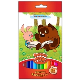 Цветные карандаши "Винни-Пух" 12 цветов