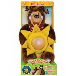 Мягкая игрушка "Маша и Медведь" - "Мишка-музыкальный светильник"